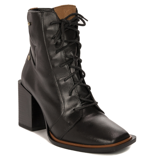 Maciejka Black Women's Lace-Up Boots 05667-01/00-8