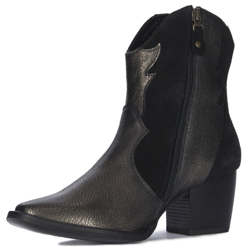 Maciejka Black and Gold Women's Boots