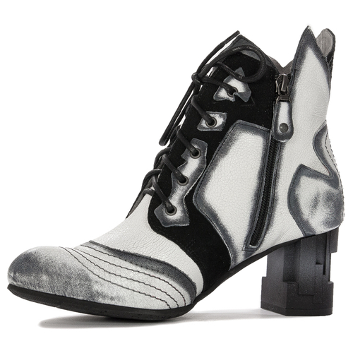 Maciejka Black and White Boots 03194-11/00-5