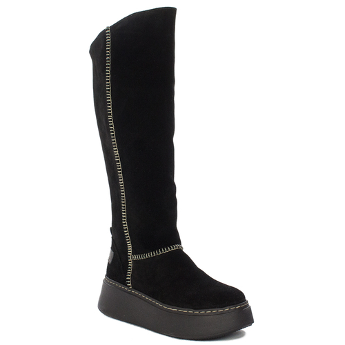 Maciejka Black leather Knee-High Boots 