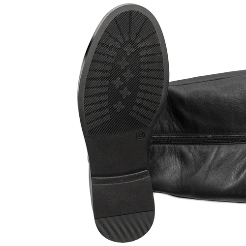 Maciejka Black leather Knee-High Boots
