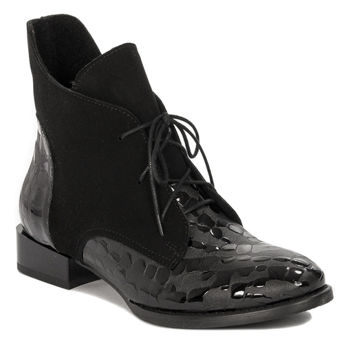 Maciejka Black women's Lace-Up Boots 2878J-01/00-3