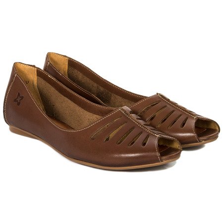 Maciejka Brown Flat Shoes 03497-02/00-6