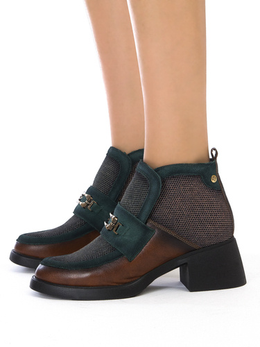 Maciejka Brown Green Women's Boots 06747-29/00-8