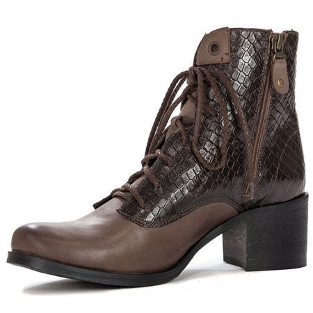 Maciejka Brown Lace-Up Boots 02113-02/00-3