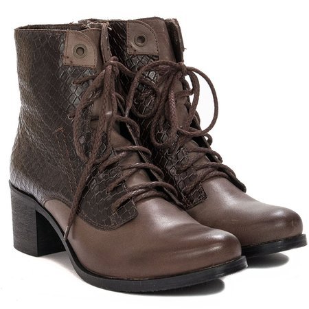 Maciejka Brown Lace-Up Boots 02113-02/00-3