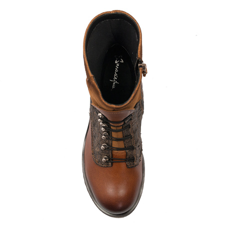 Maciejka Brown Lace-Up Boots 05582-29/00-7