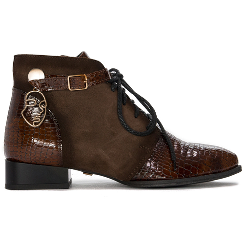 Maciejka Brown Leather women's Boots 5743A-02/00-7