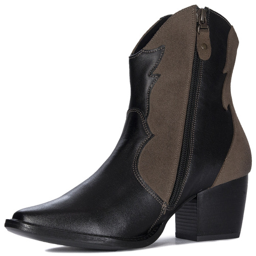 Maciejka Brown and Black Women's Boots