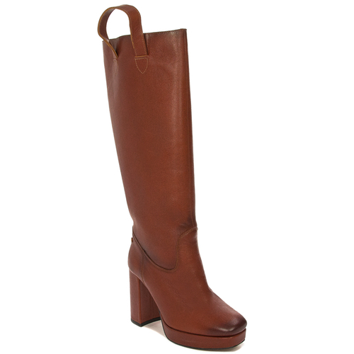 Maciejka Brown leather Knee-High Boots 05692-02/00-3