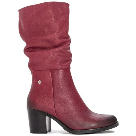 Maciejka Burgundy Knee-High Boots 04309-23/00-3