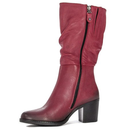 Maciejka Burgundy Knee-High Boots 04309-23/00-3