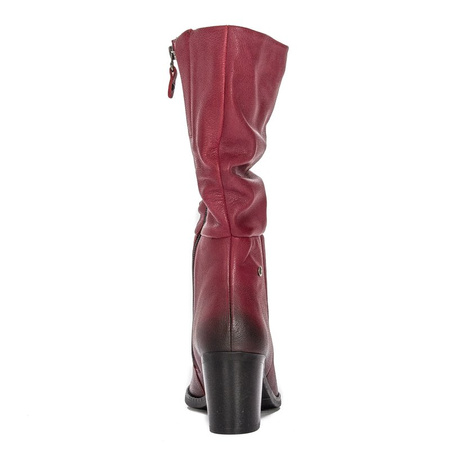 Maciejka Burgundy Knee-High Boots 04309-23/00-3