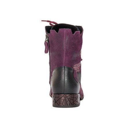 Maciejka Burgundy Lace-up Boots