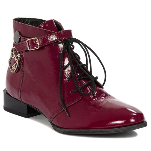 Maciejka Burgundy Leather women's Boots 5743A-44/00-7