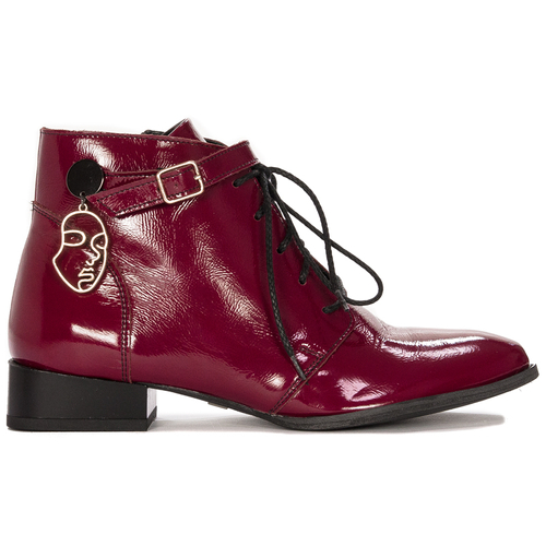 Maciejka Burgundy Leather women's Boots 5743A-44/00-7