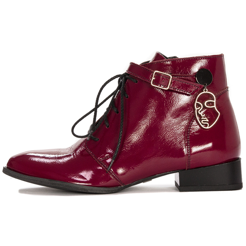 Maciejka Burgundy Leather women's Boots 5743A-44/00-7