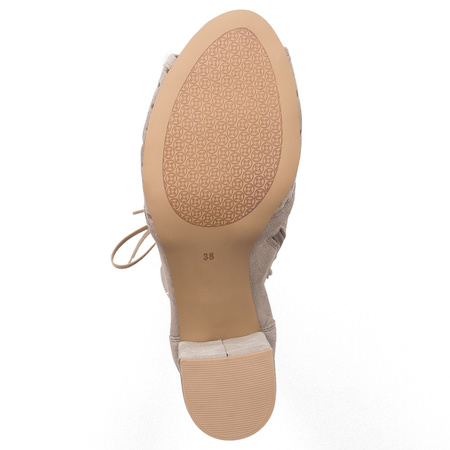 Maciejka Dark Beige Lace-Up Boots
