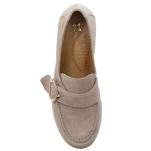Maciejka Dark Beige suede leather Flat Shoes 05829-10/00-1