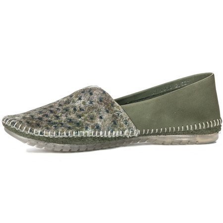 Maciejka Dark Olive Flat Shoes 01930-65/00-0