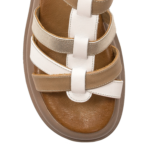 Maciejka Ginger and White Sandals 06101-11-00-5