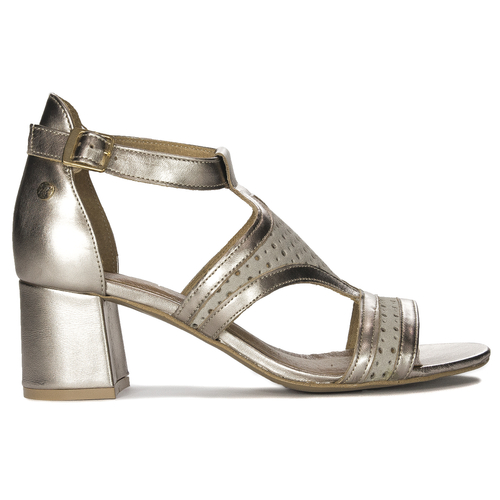 Maciejka Gold + Beige Sandals 06459-25/00-5