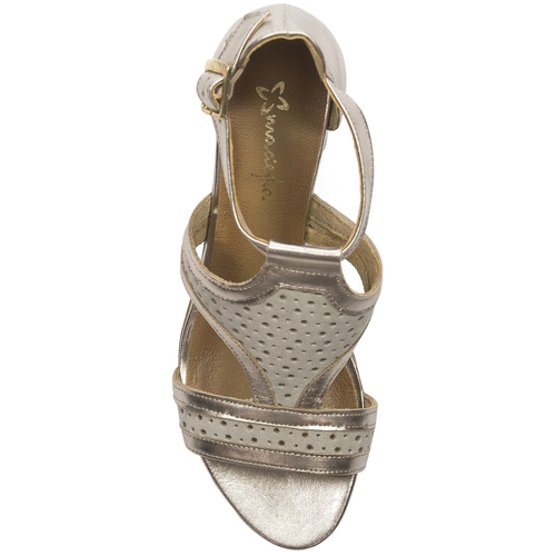 Maciejka Gold + Beige Sandals 06459-25/00-5