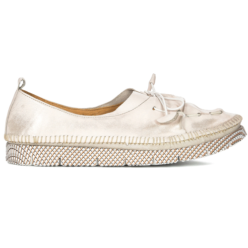 Maciejka Gold Flat Shoes 05026-25/00-5
