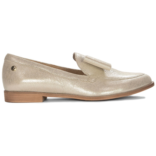 Maciejka Gold Leather Flat Shoes 04099-10/00-1