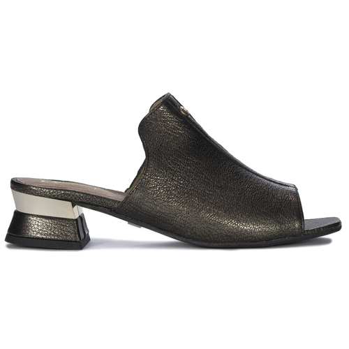 Maciejka Graphite Women's Leather Slides 06360-20/00-5