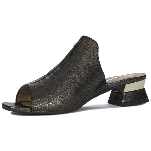 Maciejka Graphite Women's Leather Slides 06360-20/00-5