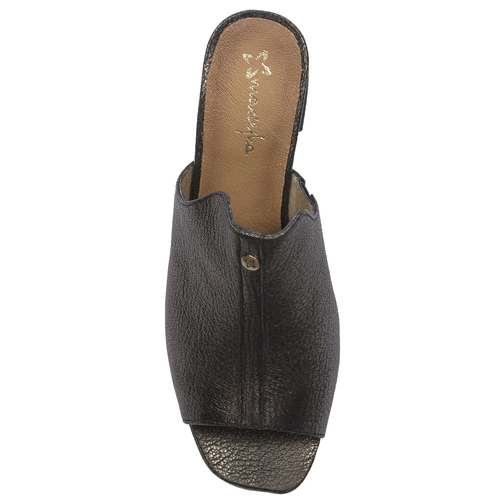 Maciejka Graphite Women's Leather Slides 06360-20/00-5