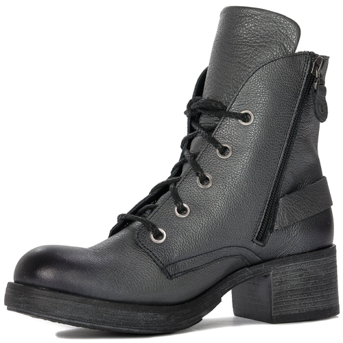 Maciejka Graphite leather women's Lace-up Boots