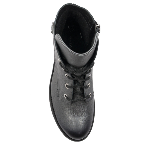 Maciejka Graphite leather women's Lace-up Boots