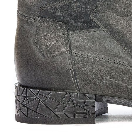 Maciejka Gray Lace-up Boots