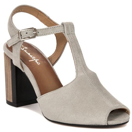 Maciejka Gray Pumps Sandals 04117-03/00-1