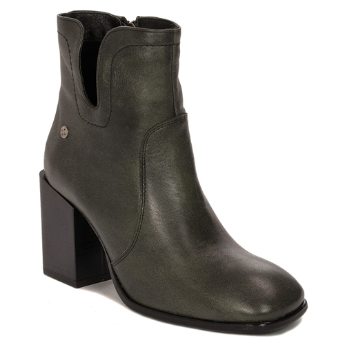 Maciejka Green Leather Women's Boots 05687-09/00-7