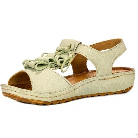 Maciejka Green Sandals 03637-09/00-5