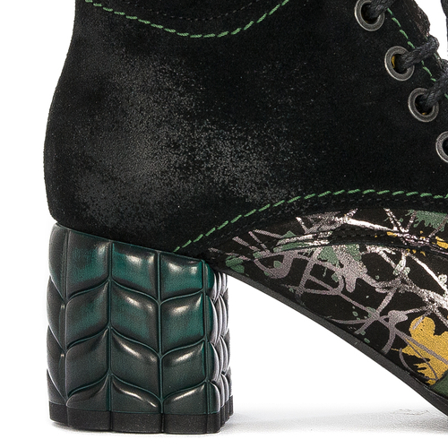 Maciejka Green and Black Lace-up Boots