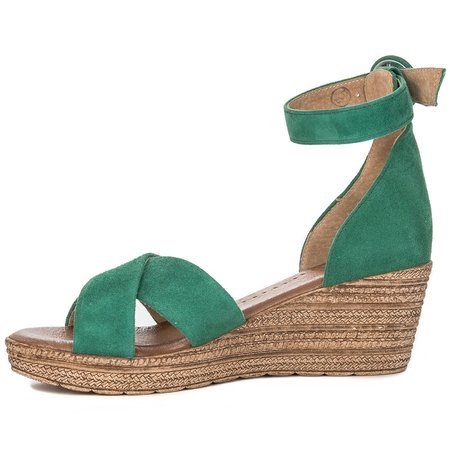 Maciejka Green velor Sandals 04565-09/00-5