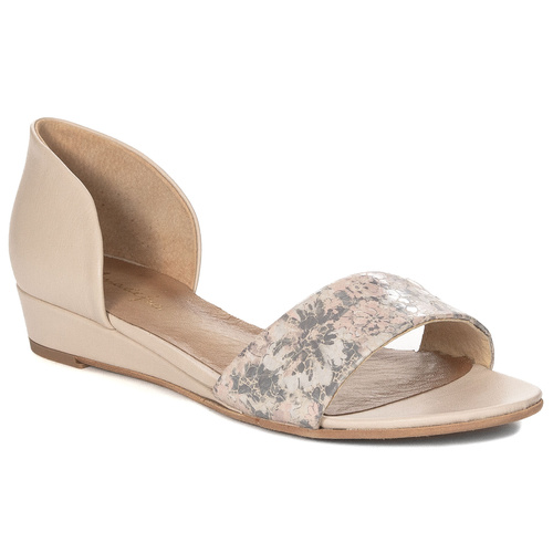 Maciejka Leather Beige Women's Sandals 