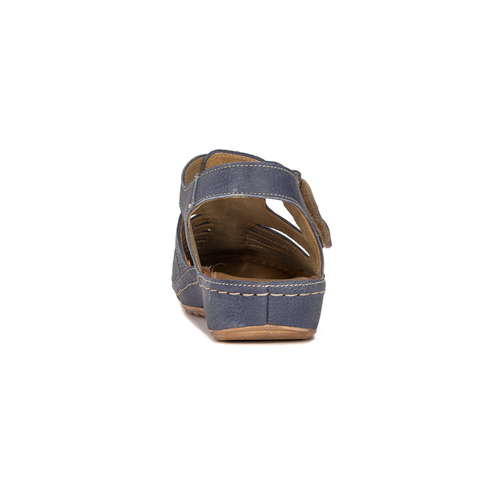 Maciejka Leather Navy Blue Women's Sandals