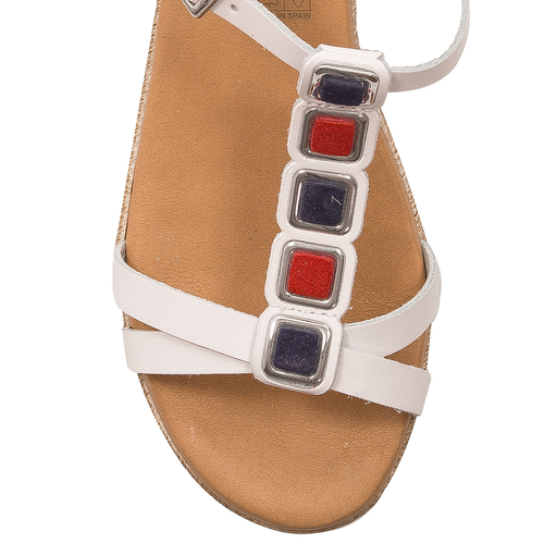 Maciejka Leather White Women's Sandals