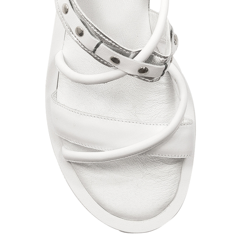 Maciejka Leather White Women's Sandals