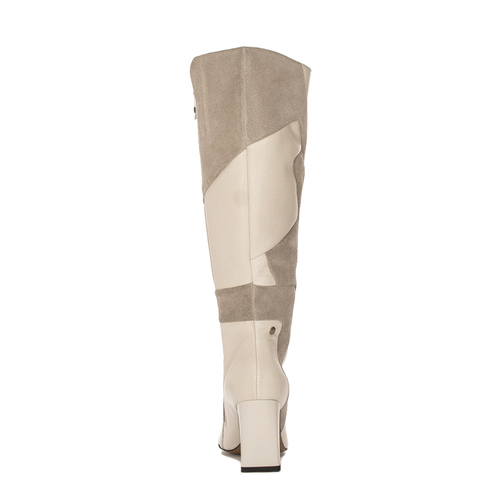 Maciejka Light Beige Knee-High Boots 05784-22/00-8