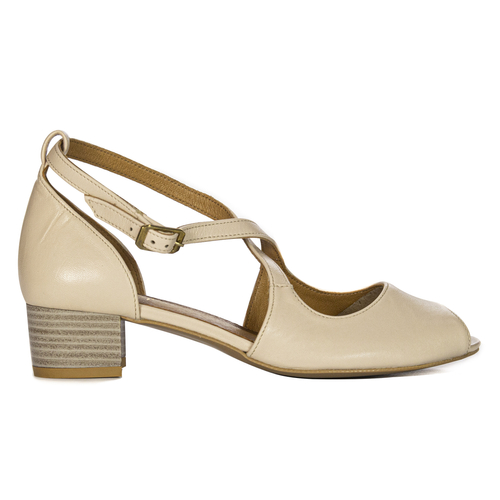 Maciejka Light Beige Leather Pumps