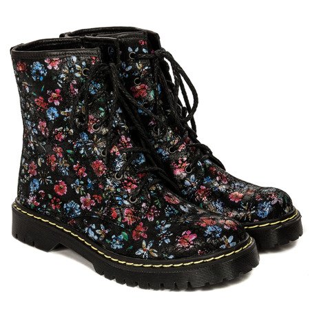 Maciejka Multicolor Flowers Boots 01609-12/00-3 