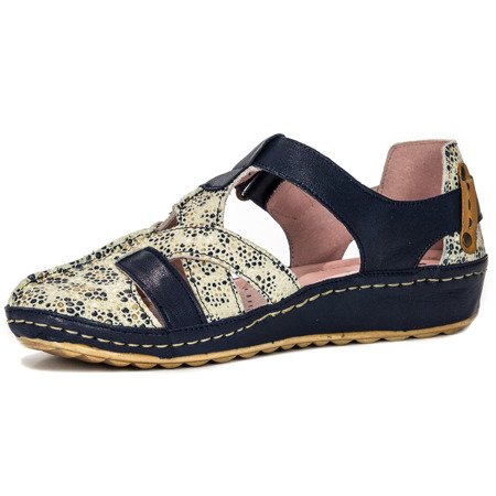Maciejka Navy Blue Flat Shoes 01403-13/00-5