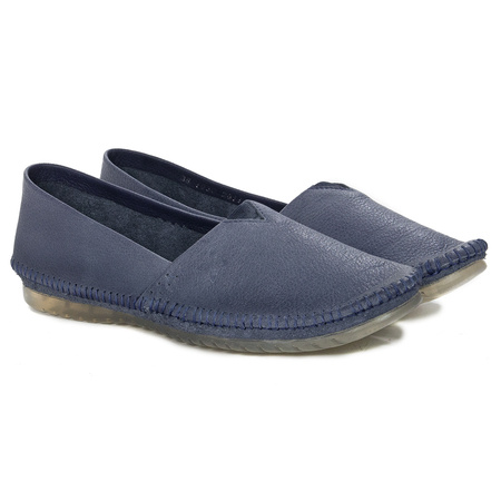 Maciejka Navy Blue Flat Shoes 01930-17/00-0
