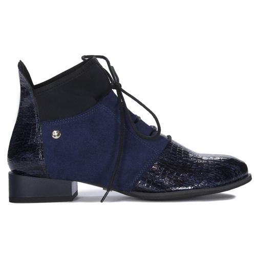 Maciejka Navy Blue Lace-up Boots 04744-27/00-7